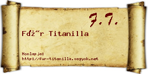Für Titanilla névjegykártya